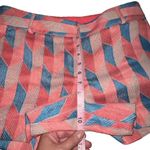 Ann Taylor LOFT THE RIVIERA SHORT CHEVRON METALLIC BLUE PINK WOMEN SIZE 6 Photo 5