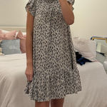 Boutique dress white and navy Gray Size M Photo 0