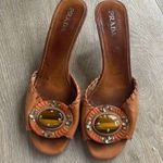 Prada Leather & Tigers Eye Kitten Heels Photo 1