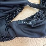 BANJUL  - V Front and Back Sequin Long Sleeve Crop Top in Black Photo 2