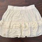 Storia Bolt cream tiered mini skirt with lightning bolts size M NWT Photo 1