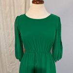 Enfocus Studio Women Green Boat Neck Long Puffy Sleeves High Photo 2