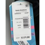 Swim Solutions Tummy Control Black Mesh Scalloped Hem Plus Size Swim Dress 24W Photo 6