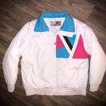 Women’s Vintage Ski Jacket Medium/Large Ski Lion White Photo 0
