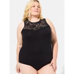 Torrid Knit Black Lace Bodysuit Tank Top Women's Size 2 Photo 1