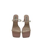 Steve Madden Size 8 High Heel Sandals Beige With Clear Straps Photo 3