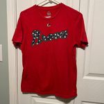 Majestic Atlanta Braves Freddie Freeman ladies red extra large shirt MLB BASEBALL *Flawed Photo 0