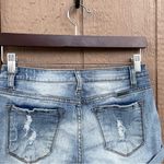 KanCan Womens Shorts Blue Jean Denim Distressed Roll Cuff Hem Stretch Size 27 Photo 3