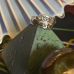 New Silver Unisex Lotus Namaste Adjustable Finger Ring Photo 1