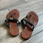 Tory Burch Black and Brown Thong Sandals Photo 3