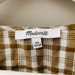 Madewell  Westover Top on Sandown Plaid Brown/White Sz 00 Photo 4