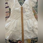 Anthropologie  | LOVE THE LABEL L RUFFLED MINI DRESS in White NWT Photo 10