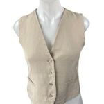 ZARA  Women's Beige Tan Sleeveless Button Down Blazer Vest Crop Tank Top Size XS Photo 0
