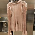Derek Lam 💕 10 CROSBY💕 Ellery Metallic Plissé Tie-Neck Top ~ Pink Silver 16 NWT Photo 12