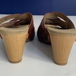 Dansko Tory Brown Leather Cut Out Silhouette Strappy Wedge Sandals Size 37 Photo 6