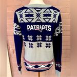 NFL V-Neck New England fair isle sweater Sweater Blue and Gray size small Photo 3