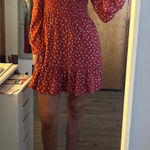 LA Hearts red floral long sleeve dress Photo 0