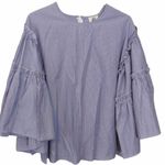 Anthropologie DRA wide sleeve ruffle detail relax blouse women Size XS Photo 2