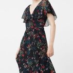 Mango  Floral Midi Dress Size 6 Photo 1