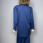 Vintage Undercover Wear Pajama Set Large Blue Pink Nylon Pants Long Sleeve Top Photo 7