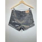 One Teaspoon One x Outlaws Distressed Cut Off Denim Shorts Phantome Black Sz 27 Photo 6