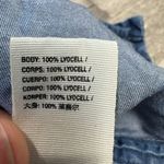 Free People We The Free Short Sleeve Oversized Denim Look Top A41 Photo 4