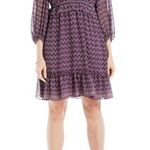 Max Studio Floral Balloon Sleeve A-line Dress Photo 0
