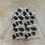 Ella Moss Leopard Spot Sweater Sz Medium with Zip Photo 0