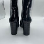 INC International Concepts Paiton Black Croc Embossed Tall Heeled Boots Women 8M Size 6.5 Photo 13