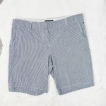 Tommy Hilfiger  Pinstripe‎ Seersucker Bermuda Shorts Blue White 8 Photo 2