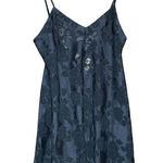 Victoria's Secret Vintage  gold label medium Black floral strappy back slip dress Photo 0