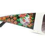 NWT Tattoo Y2K Skull Floral Rhinestones White Black Tatted UV400 Sunglasses Photo 2
