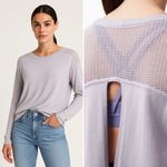 Lululemon  Back to Balance Sweater Open Back Twist Detail Iced Iris  - Size 8 Photo 1