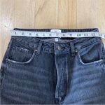 ANINE BING  frayed high-rise bootcut jeans in dark gray Photo 11