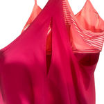 Nike Pink Lightweight Athletic Tank Top With Striped Built in Bra Women Sz XL Photo 5