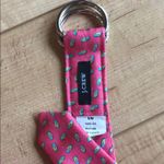 J.Crew 100% Silk Pink Flip Flop Tie Belt Preppy Resortwear Vacation Whimsical Photo 2