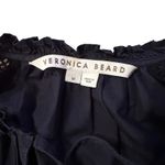 Veronica Beard Danica Navy Blue Long Sleeve V Neckline Tassel Mini Dress Sz M Photo 6