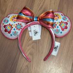 Disney  Parks 2022 Floral Embroided EPCOT World Showcase Mexico Minnie Ears NWT Photo 0