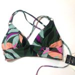 Hula Honey Hyper Tropics Plunge Strappy Swim Top Photo 3