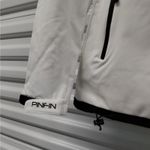 PinFin Womens Hooded Windbreaker Jacket Sz Medium White Outdoor Hiking Rain Coat Photo 6