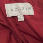 Azazie  Ruby Red Pleated Chiffon Sweetheart Neckline Gown Size Large Photo 4