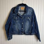 Amethyst Jeans  Dark Wash Denim Button Front Jacket C35 Photo 0