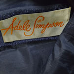 1950s Vintage Adele Simpson Navy Tweed Cape Dress – Union Made Size 6 USA Blue Photo 7