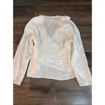 ZARA White Sheer Ruched Wrap Blouse Long Sleeve Shirt Top Womens Size S Photo 4