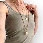 Golden Bubble Letter “C” Rhinestone Embellished Pendant, Chunky Initial Bling Gold Photo 0