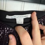 Diane Von Furstenberg  Plum/Black Sequin Shorts Lined H4 Photo 2