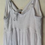 Japna  White Maxi Dress with Tan Detailing size medium Photo 3