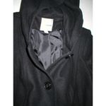 Croft & Barrow New NWT $180 Womens Long Wool Coat S Black Hood Small Peacoat Photo 1