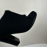Tibi  Leona Mules Womens 37 Black Mohair Furry Open Toe Heeled Clog Booties Photo 3