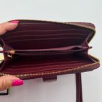 Badgley Mischka  Womens Long Wallet Phone Pocket Wristlet Plum Vegan Leather NWT Photo 8